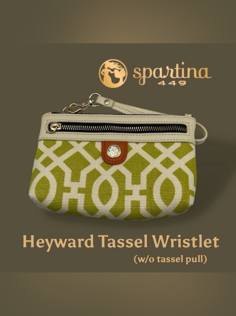 Spartina 449 Hayward Tassel Wristlet
(Tassel Zipper Pull not included) Green